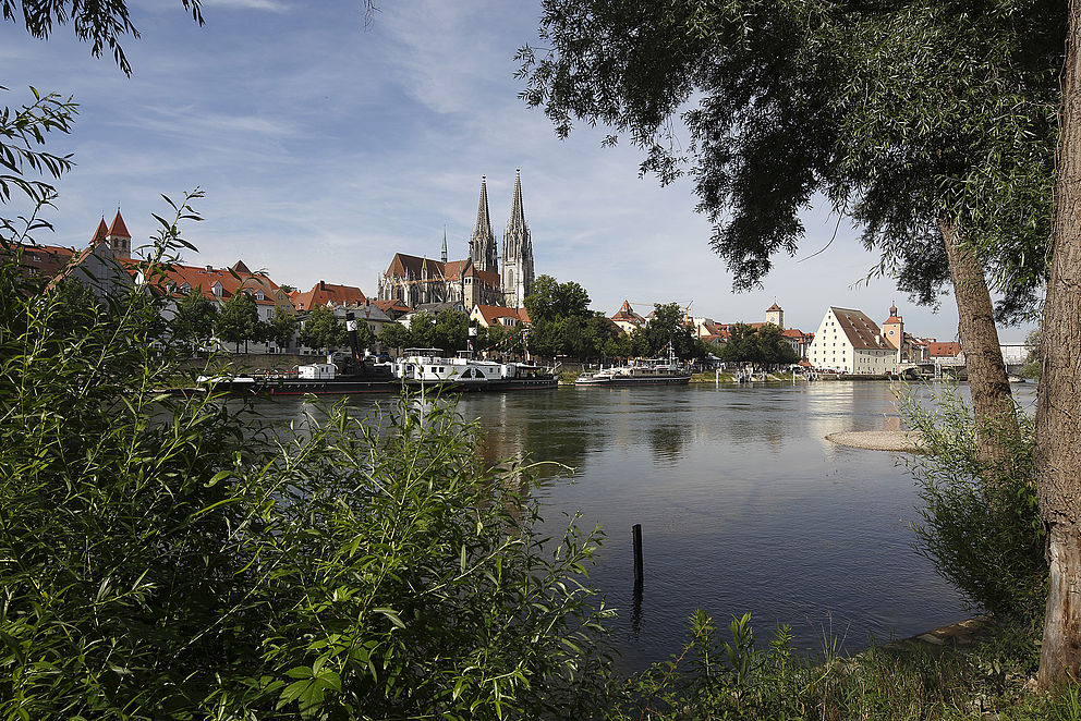 Blick auf die Donau in Regensburg